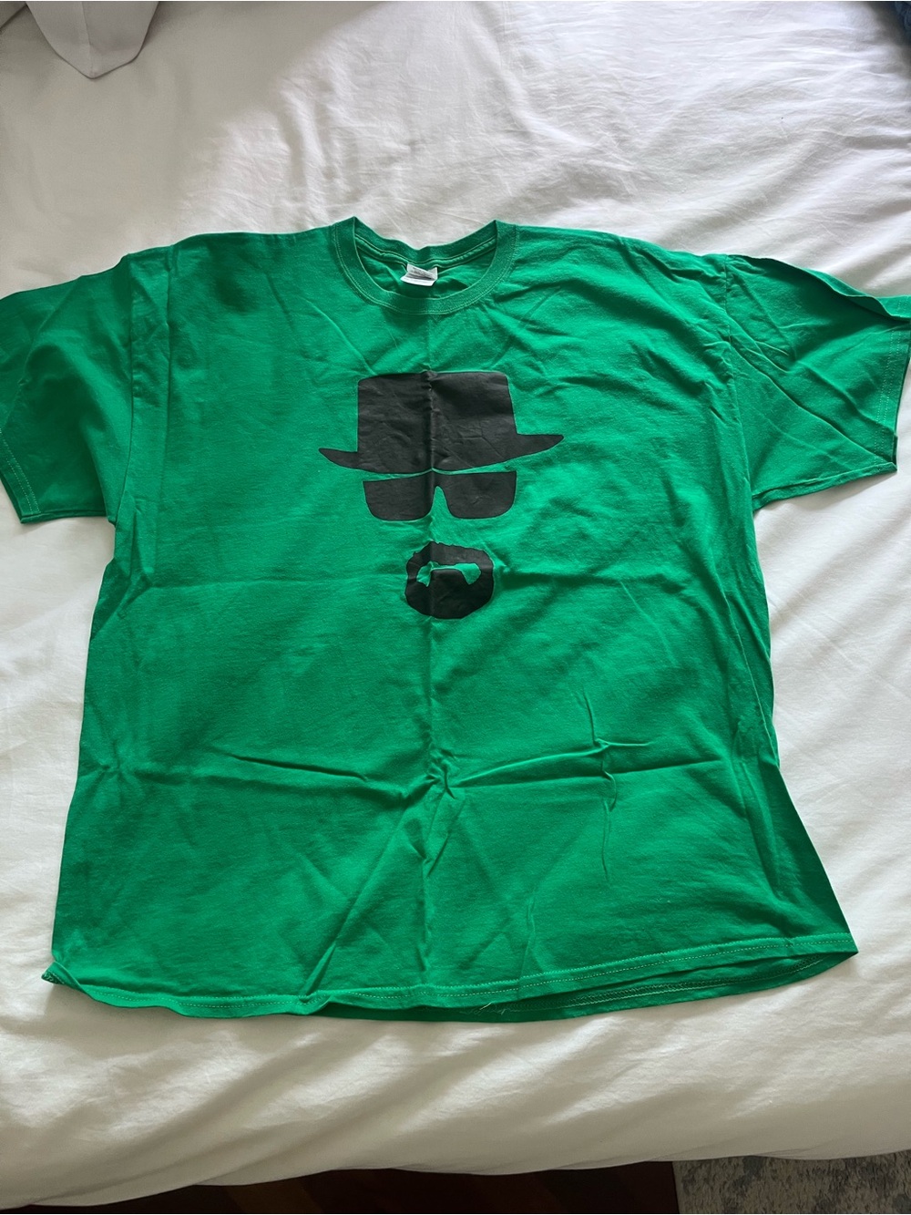 Heisenberg tee Shirt Breaking Bad Green Short Sleeve XXL Sketch Face